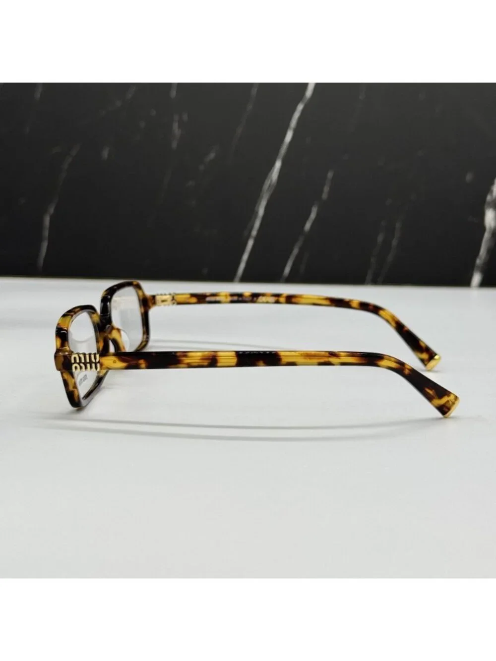New Miu Miu MU01YV Havana Brown Square Eyeglasses MU 01YV 14L1O1